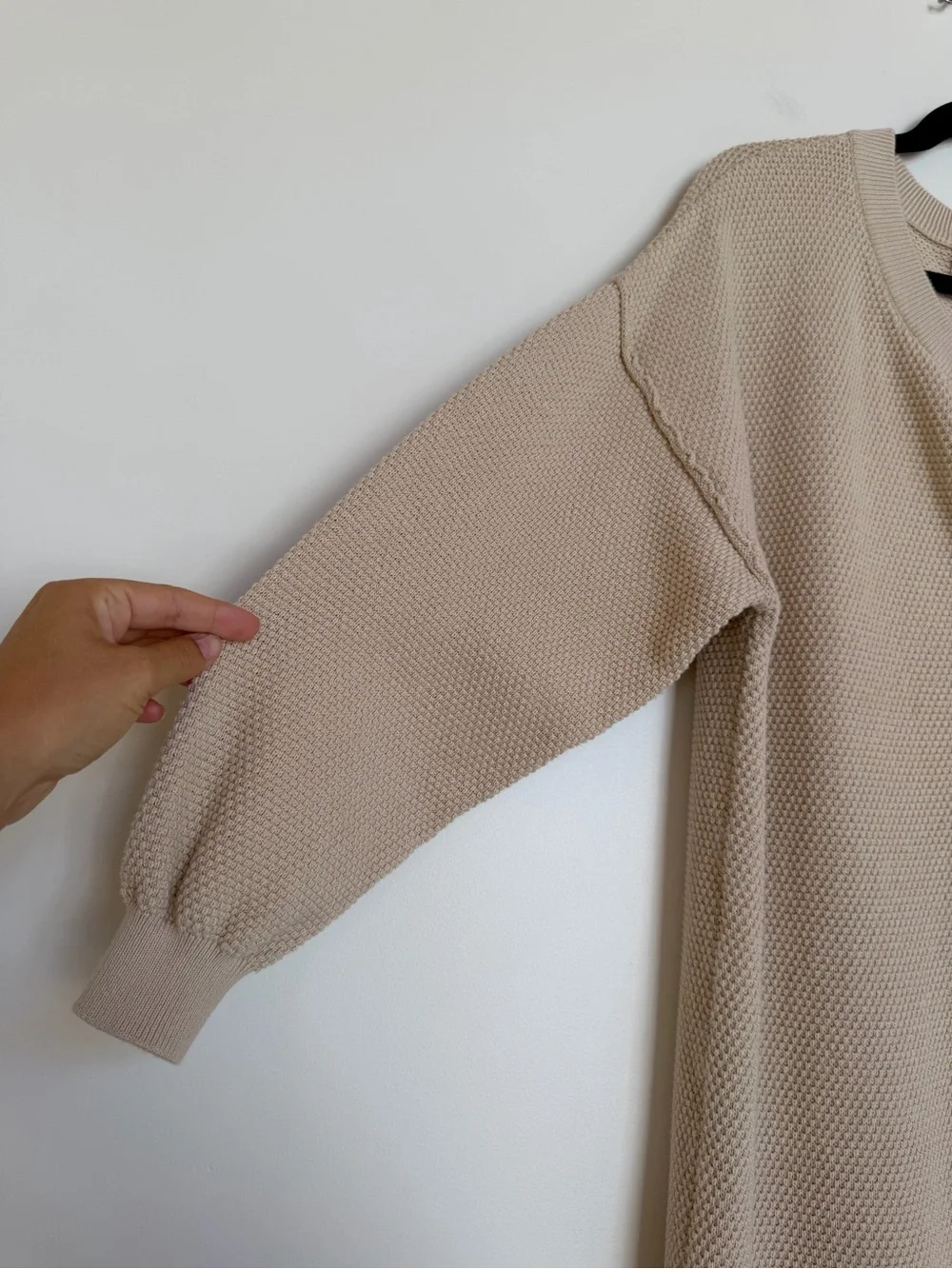 Free People Beach Hailee Sweater Dress in Au Lait Size Medium